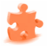 Picture of Orange Puzzle Piece