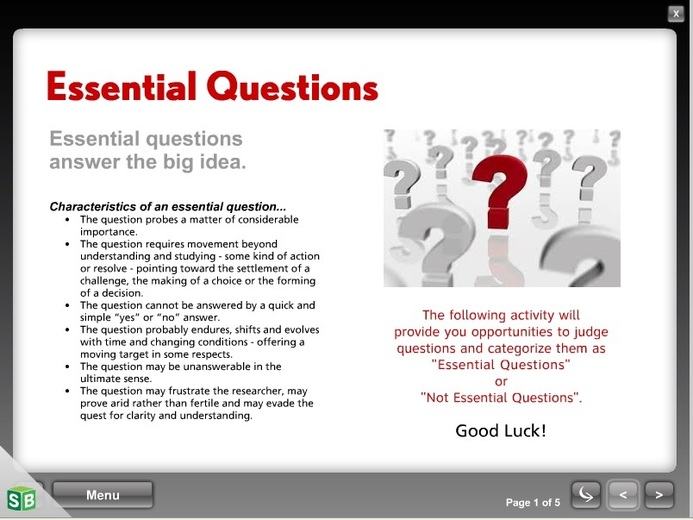 Image of Essential Question Online Activity
